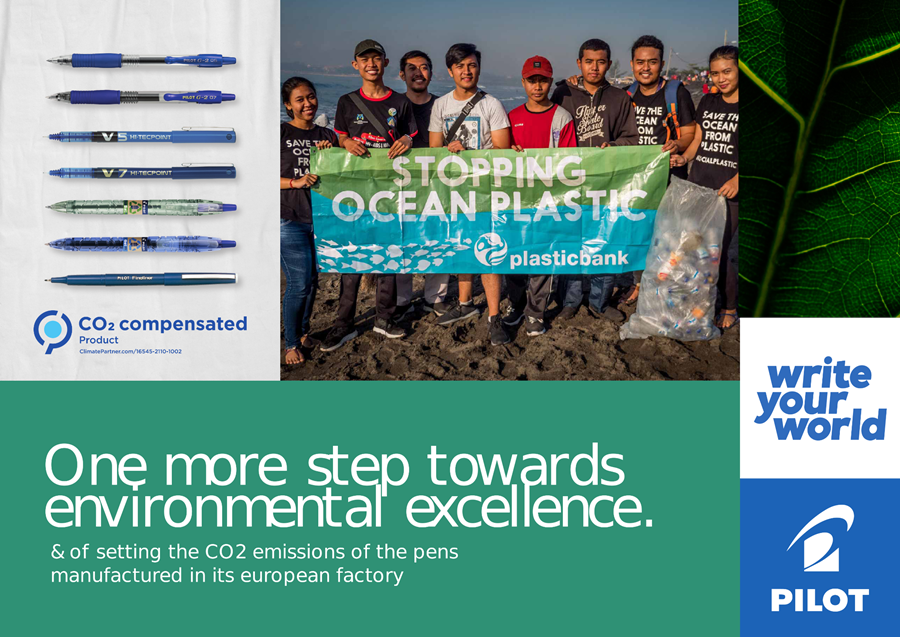 BEGREEN: pennen voor meer dan 70% uit gerecycleerd plastic
