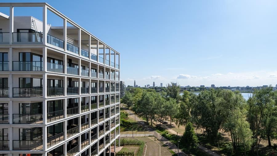 Précision architecturale en bordure de parc à Anvers